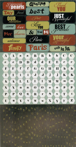 Letters - Prima cardstock sticker - Welcome to Paris Alphabet fonts and multi words pack