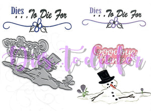 Dies ... to die for metal cutting die - Goodbye Winter melting snowman