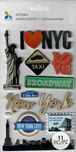 States - Momenta Dimensional stickers - New York City NYC