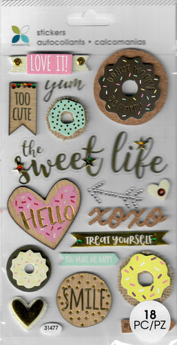 Food - Momenta Dimensional stickers - The sweet life donuts