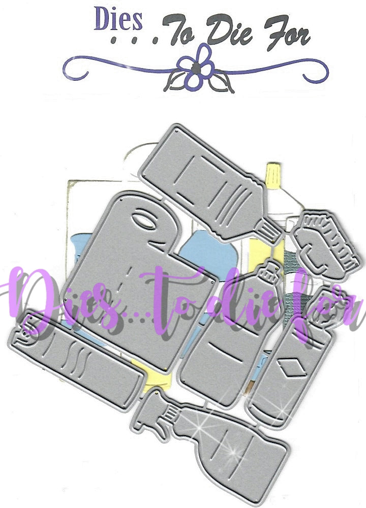 Dies ... to die for metal cutting die - Cleaning supplies - Paper towel - disinfectant - Spray