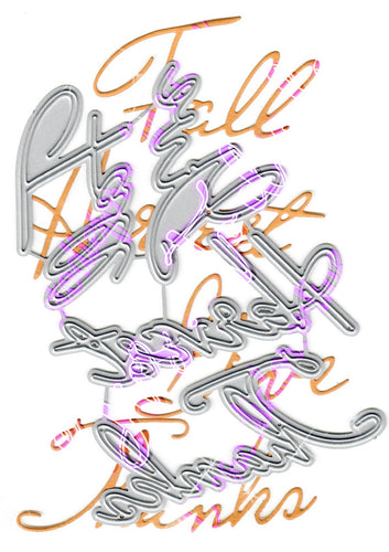 Dies ... to die for metal cutting die - Give Thanks Fall Harvest words