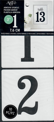 Brea Reese adhesive stencils - Large numbers