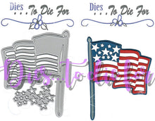 Load image into Gallery viewer, Dies ... to die for metal cutting die - Waving Flag - USA American