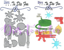 Load image into Gallery viewer, Dies ... to die for metal cutting die -  Squirt Guns and water fun - Balloons Hose