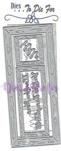 Dies ... to die for metal cutting die - slimline Wood Picture frame and word set