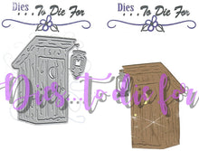 Load image into Gallery viewer, Dies ... to die for metal cutting die - Outhouse and lantern