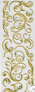 Shapes - Momenta Dimensional - Puffy word stickers - Flourish in gold