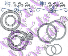 Load image into Gallery viewer, Dies ... to die for metal cutting die - Wedding ring set