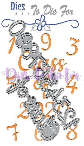 Dies ... to die for metal cutting die - Class Of set with numbers 0-9