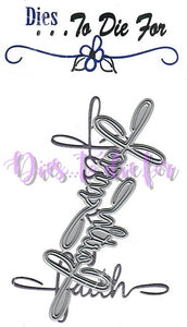 Dies ... to die for metal cutting die - Faith and Jesus word Cross