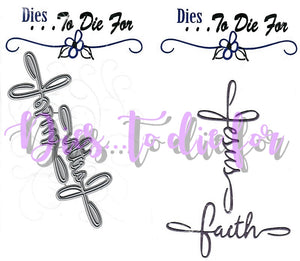 Dies ... to die for metal cutting die - Faith and Jesus word Cross