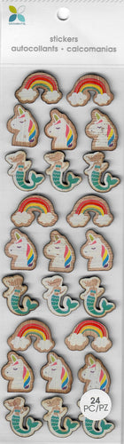 Atd Momenta Dimensional stickers - fantasy Mermaid and Unicorn