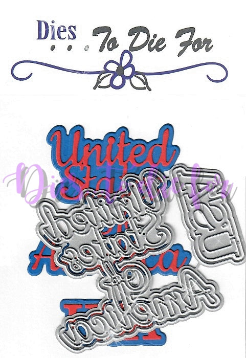 Dies ... to die for metal cutting die -  United States of America words - USA