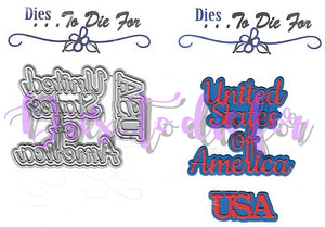 Dies ... to die for metal cutting die -  United States of America words - USA