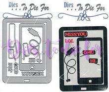 Load image into Gallery viewer, Dies ... to die for metal cutting die - Smart Phone and Tablet, Charger, speech bubbles