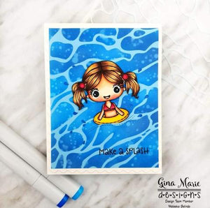 Gina Marie stencil 6x6 - water ripple