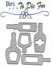 Load image into Gallery viewer, Dies ... to die for metal cutting die - Alcohol / Booze Glass Bottle set