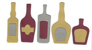 Dies ... to die for metal cutting die - Alcohol / Booze Glass Bottle set
