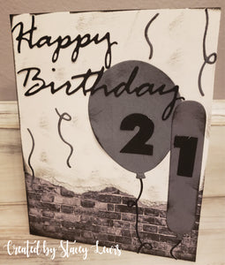 Dies ... to die for metal cutting die - Birthday Balloons X - large