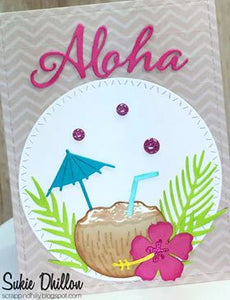 Gina Marie Metal cutting die - Aloha tropical drink