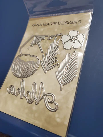 Gina Marie Metal cutting die - Aloha tropical drink