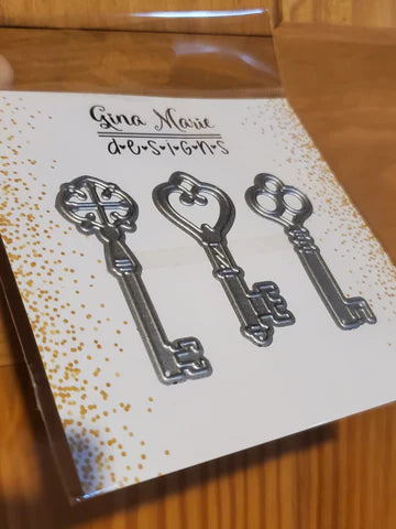 Gina Marie Metal cutting die - Antique key set of 3