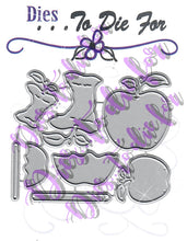 Load image into Gallery viewer, Dies ... to die for metal cutting die - Apples - Caramel and core