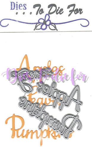 Dies ... to die for metal cutting die - Apples , Leaves and Pumpkins words