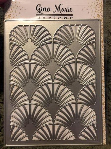 Gina Marie Metal cutting die - 1920's Art deco Fan background plate