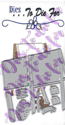 Dies ... to die for metal cutting die - Art Easel - Palette paint crayons