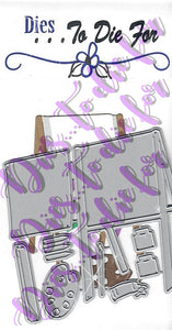 Dies ... to die for metal cutting die - Art Easel - Palette paint crayons