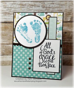 Gina Marie Clear stamp set - Baby Feet layered