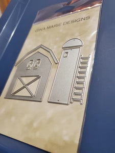 Gina Marie Metal cutting die - Barn and silo