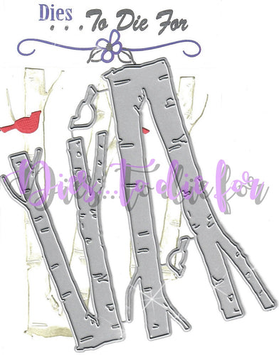Dies ... to die for metal cutting die - Birch Tree set with Birds