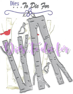 Dies ... to die for metal cutting die - Birch Tree set with Birds