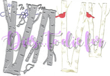Load image into Gallery viewer, Dies ... to die for metal cutting die - Birch Tree set with Birds