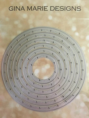 Gina Marie Metal cutting die - Big and little pierced chain Circle