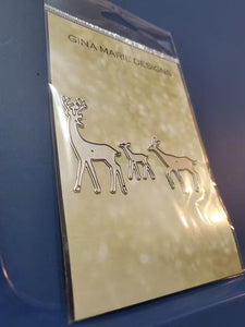 Gina Marie Metal cutting die - Buck Doe Fawn New Deer Family set