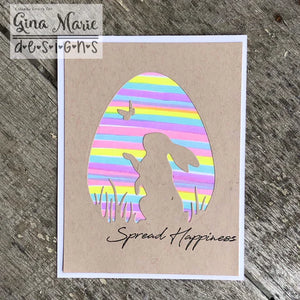 Gina Marie Metal cutting die - Bunny egg scene