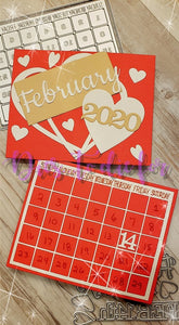 Dies ... to die for metal cutting die - Calendar Grid - A2 size - Removable numbers