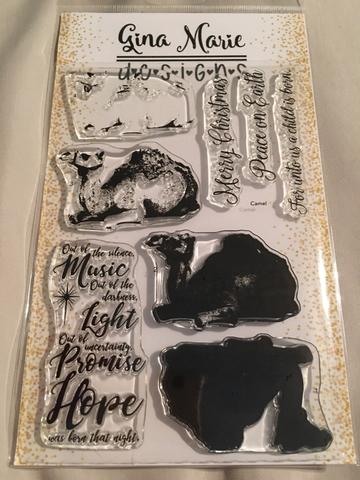 Gina Marie Clear stamp set - Camel Layered