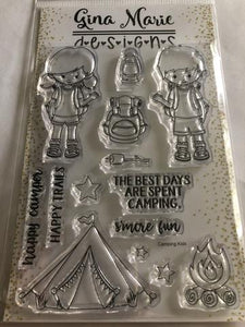 Gina Marie Clear stamp set - Camping Kids