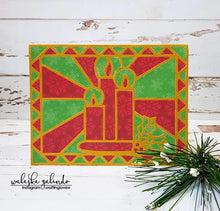 Load image into Gallery viewer, Gina Marie Metal cutting die - Christmas candle A2 stained glass plate