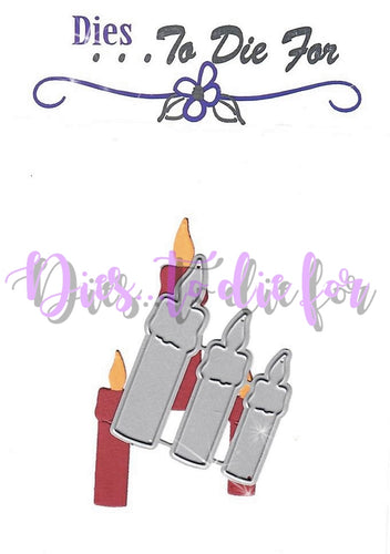 Dies ... to die for metal cutting die Candle with flame - Tall