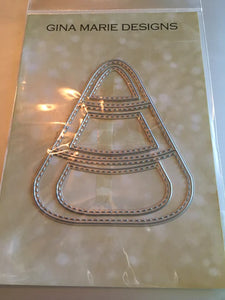Gina Marie Metal cutting die - Candy Corn stitched