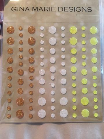 Gina Marie Enamel Dots set - Candy Corn Sparkle Glitter
