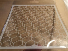 Load image into Gallery viewer, Gina Marie stencil 6x6 - CHAINED HEXAGONS