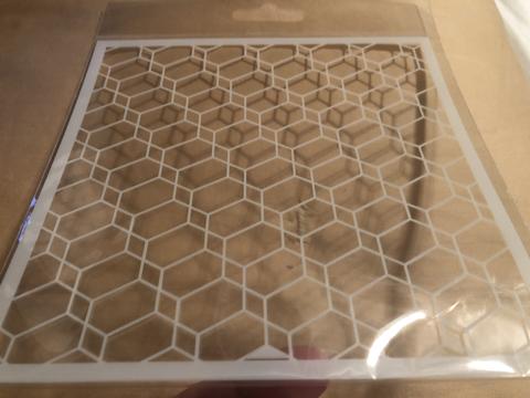 Gina Marie stencil 6x6 - CHAINED HEXAGONS