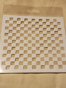Gina Marie stencil 6x6 -Checker board